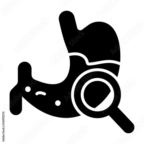 A beautiful vector icon of stomach checkup, trendy style