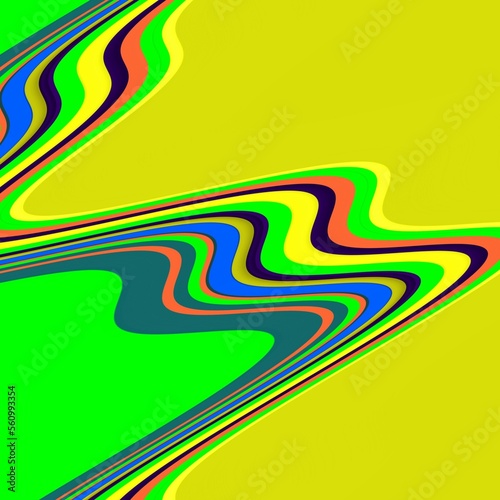 Multicolored waves, fluid lines, rainbow, decorative forms, abstract background