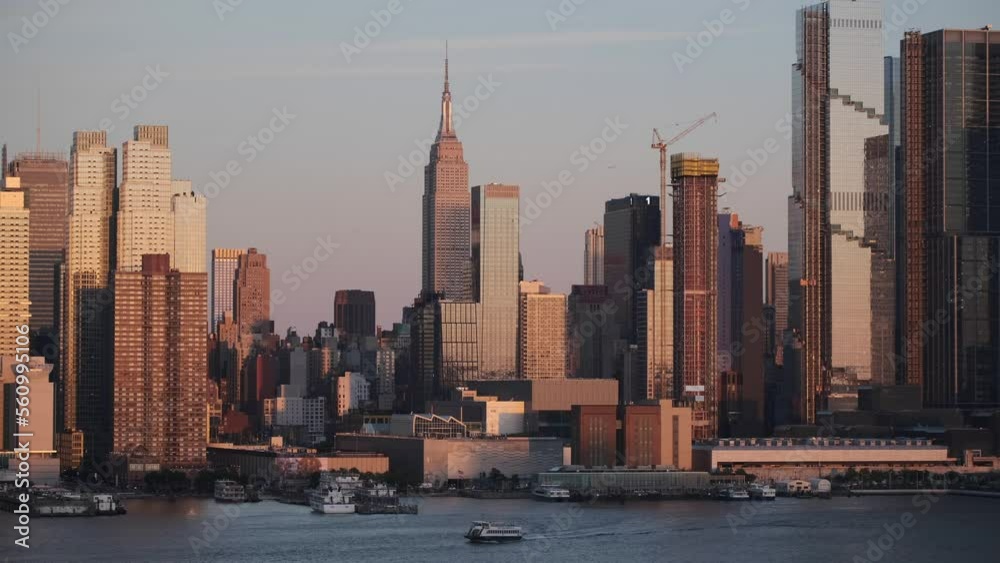 Sunset color reflecting on the skyscrapers of Midtown Manhattan New York City Sunset color reflecting on the skyscrapers of Midtown Manhattan New York City