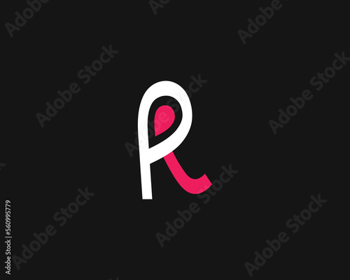 creative letter PI or R logo design template vector