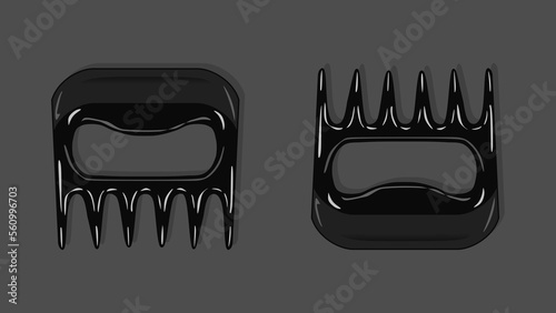 The best Meat Claws or meat shredder claw, realistic flat 3d icon. Vector illustration in trendy style. Editable graphic resources for many purposes. 