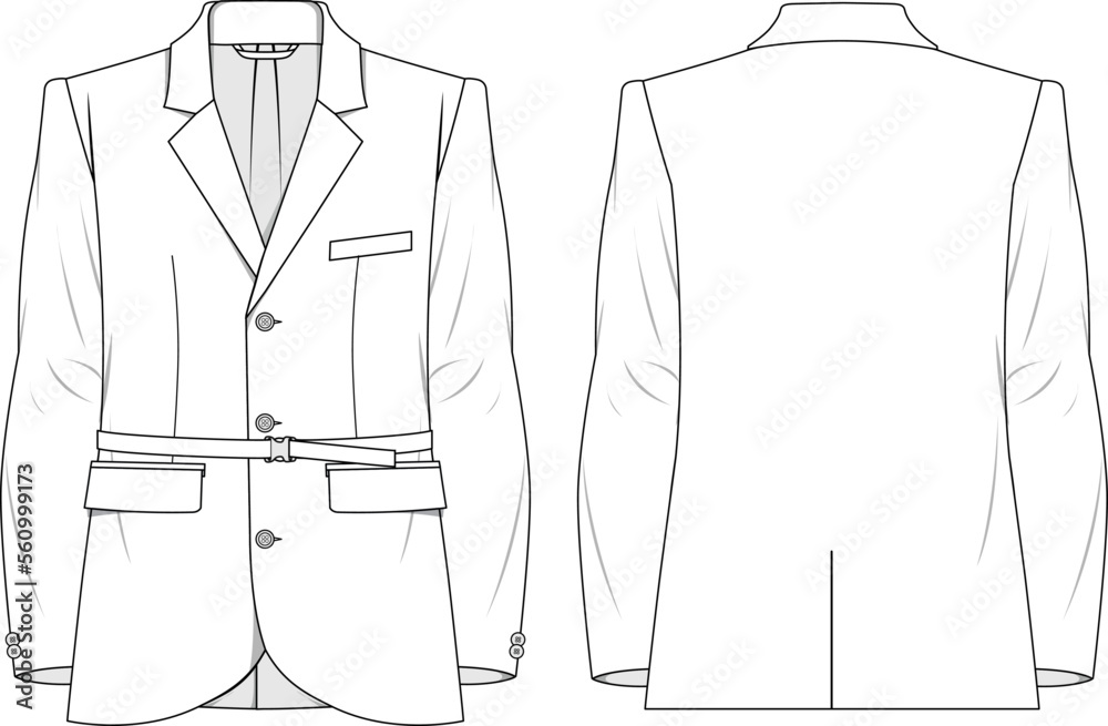 UNISEX CORPORATE WEAR BLAZER FLAT DESIGN VECTOR UNISEX CORPORATE WEAR BLAZER FLAT DESIGN VECTOR