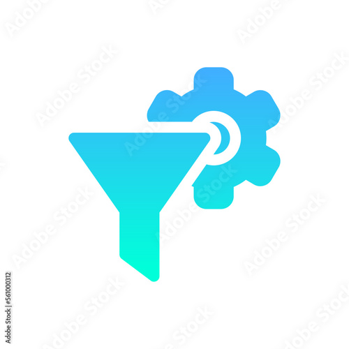 filter flat gradient icon