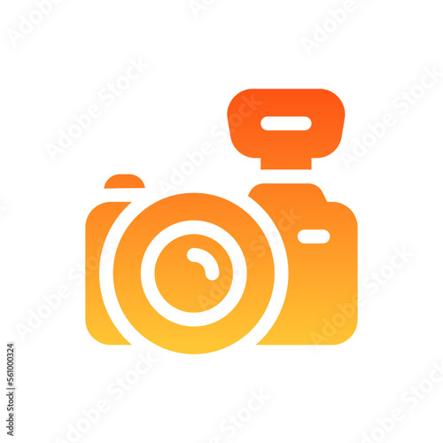photo camera flat gradient icon