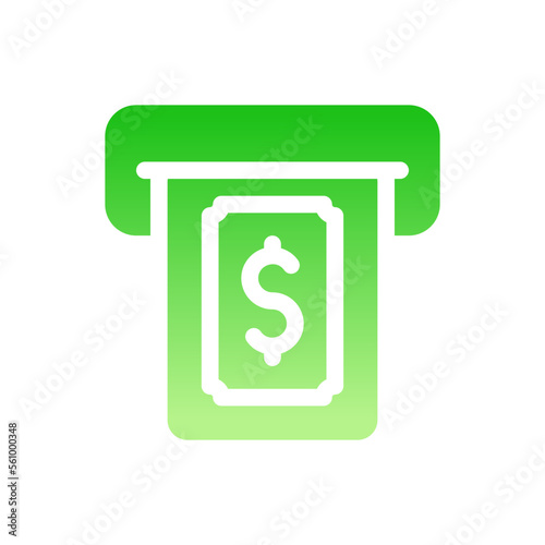 withdrawal flat gradient icon