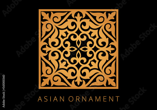 Islamic ornament vector, persian motiff. Asian floral designs. Abstract Asian elements of the national pattern of the ancient nomads of the Kazakhs, Kyrgyz, Mongols, Tatars, Uzbeks, Tajiks and other