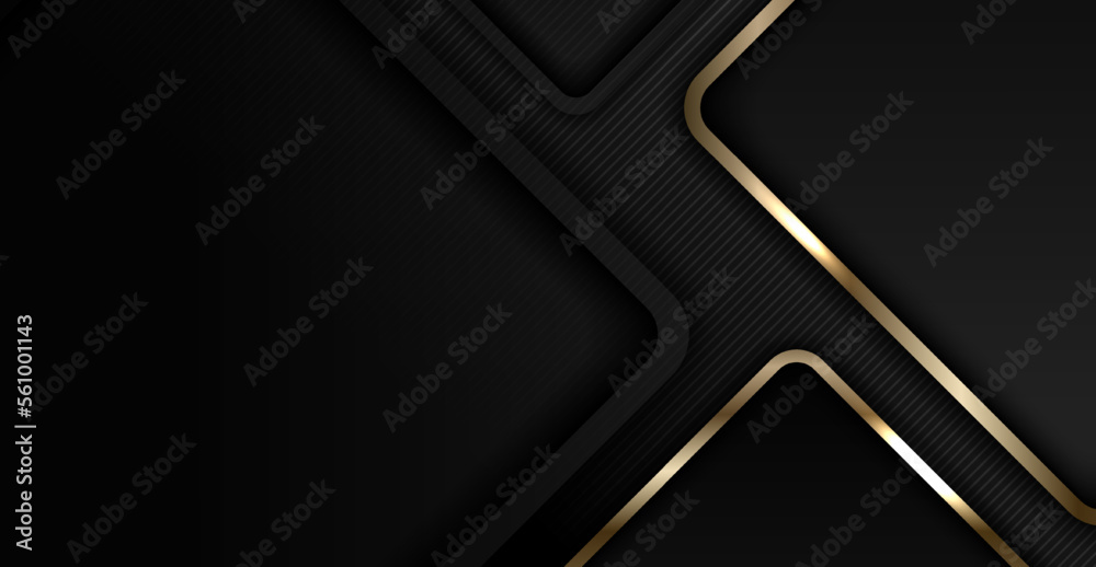 Abstract elegant banner web gold and black shiny square round on dark background luxury style Abstract elegant banner web gold and black shiny square round on dark background luxury style