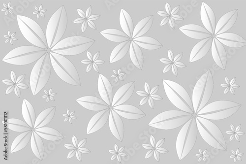 Abstract floral vector background with gradient colors