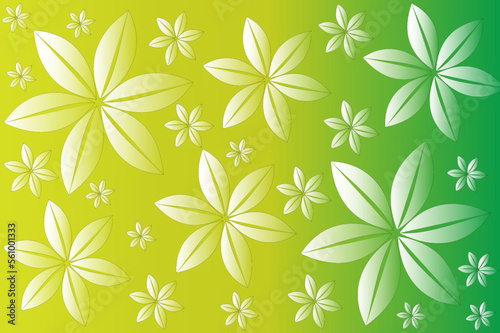 Abstract floral vector background with gradient colors 