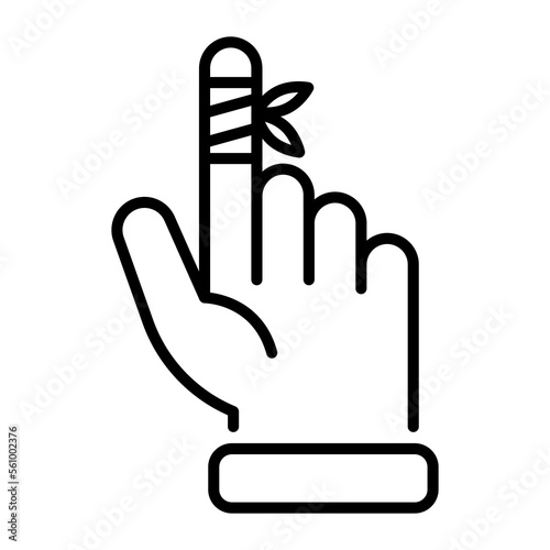 Finger injury vector icon in trendy design style, easy to use