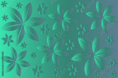 Abstract floral vector background with gradient colors