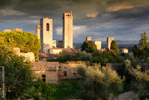 San Gimignano. Siena. Veduta delle torri da Rocca di Montestaffoli
