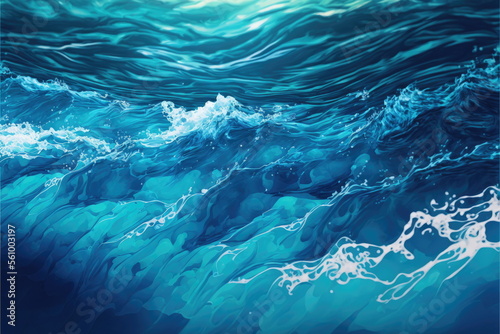 surface of water, blue wave background, Made by AI,Artificial intelligence