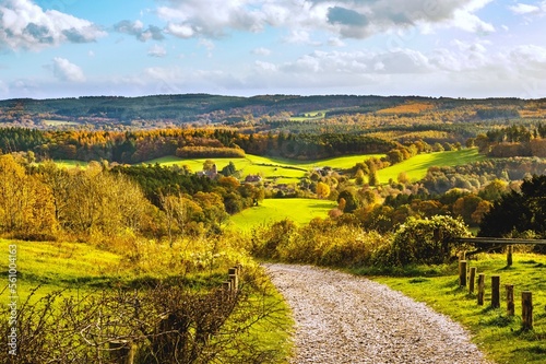 It is a beautiful landscape of the Surrey hills. 