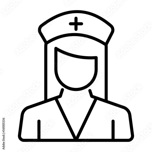 Health professional avatar, an editable icon of female nurse