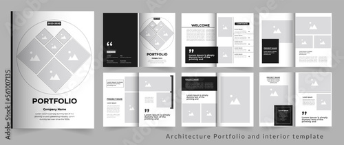 Portfolio template design or architecture and interior Portfolio template