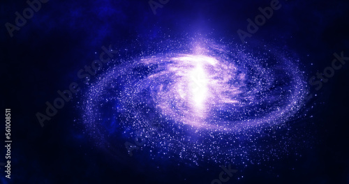Fototapeta Naklejka Na Ścianę i Meble -  Abstract space blue galaxy with stars and constellations futuristic with glow effect, abstract background