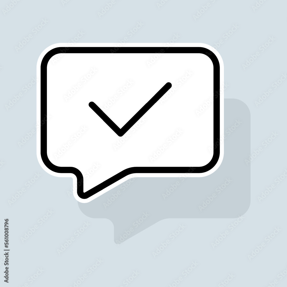 Check mark line icon. Like, dislike, rate the service, clipboard with checkmark, rating, clipboard with thumbs up. Feedback concept. Vector sticker line icon on white background Check mark line icon. Like, dislike, rate the service, clipboard with checkmark, rating, clipboard with thumbs up. Feedback concept. Vector sticker line icon on white background
