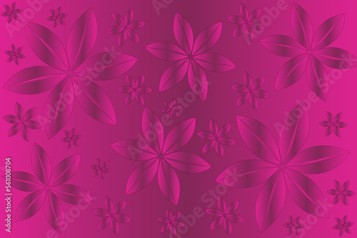 Abstract floral vector background with gradient colors