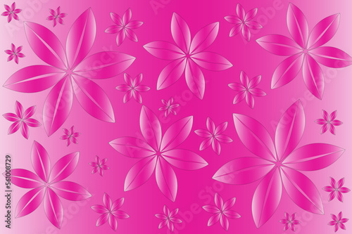 Abstract floral vector background with gradient colors 