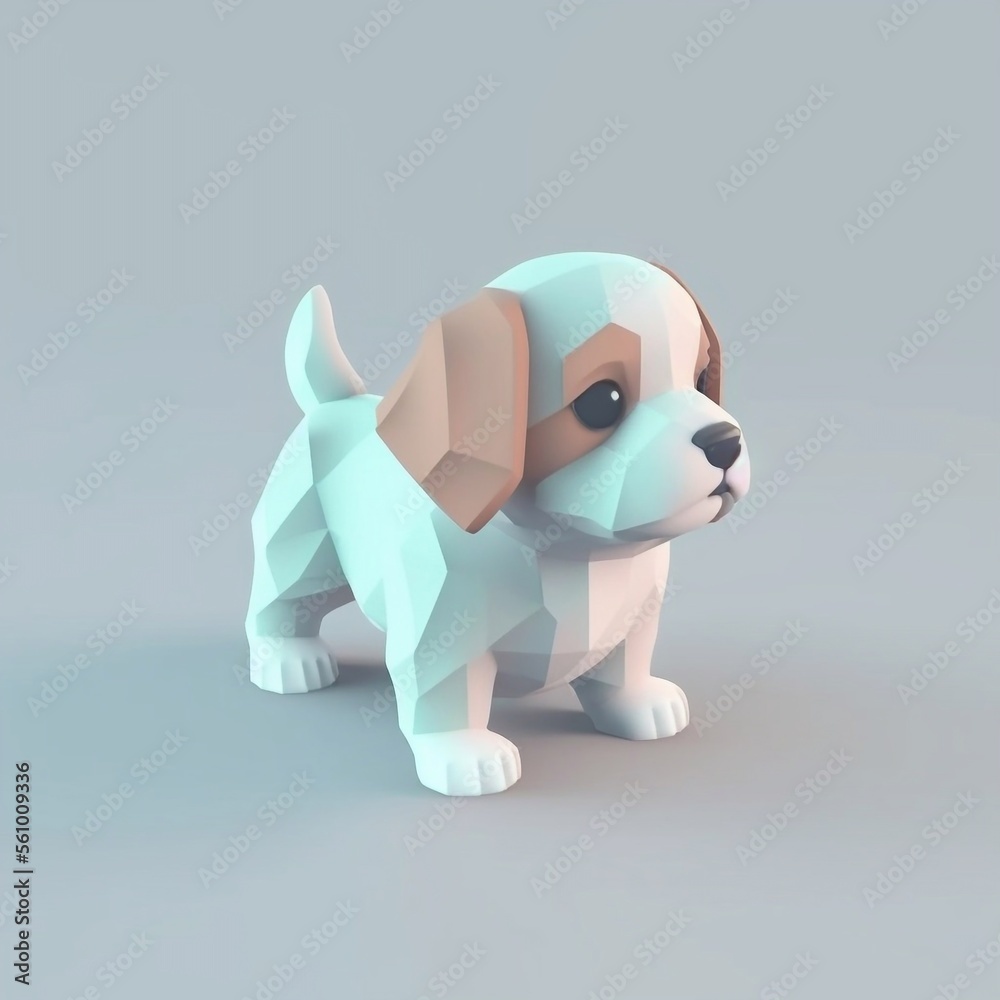 cute puppy, chihuahua, 3d character