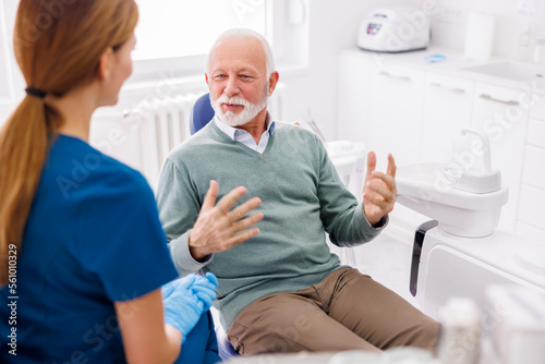 Senior man having dentist appointment © Impact Photography