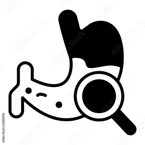 A beautiful vector icon of stomach checkup, trendy style