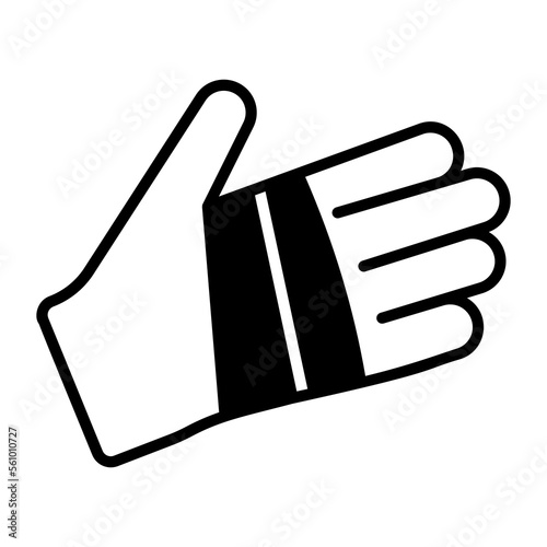 Hand injury vector design, trendy and modern icon