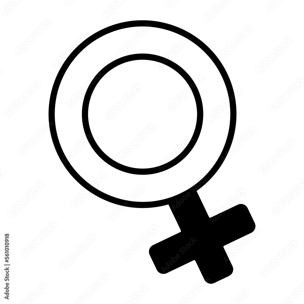 Gender symbol vector design, female symbol icon in trendy style Gender symbol vector design, female symbol icon in trendy style