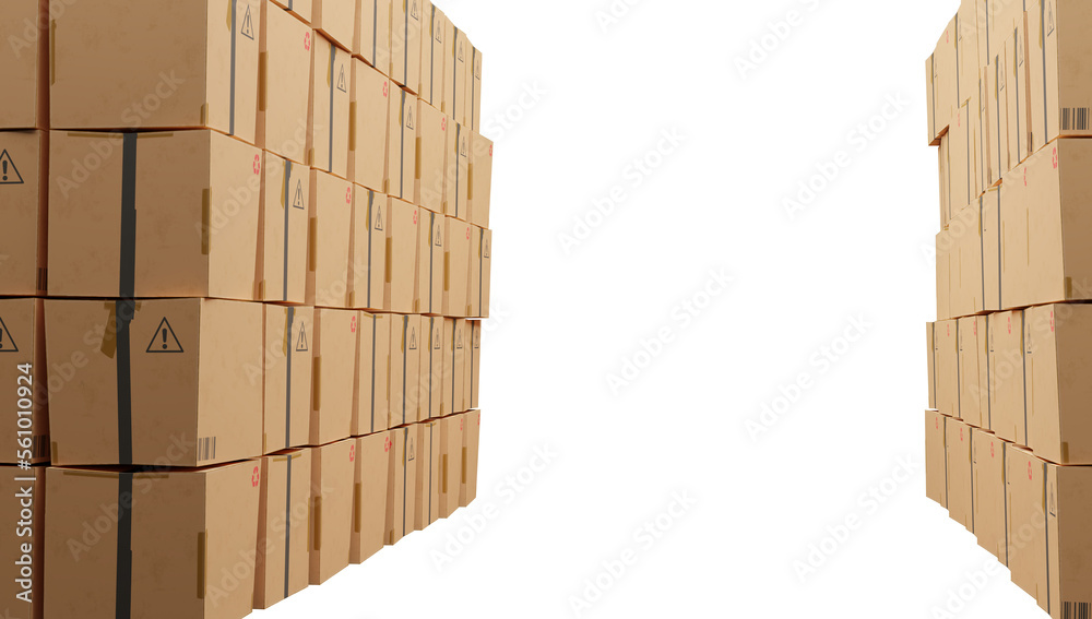Obraz premium Cardboard boxes, moving day