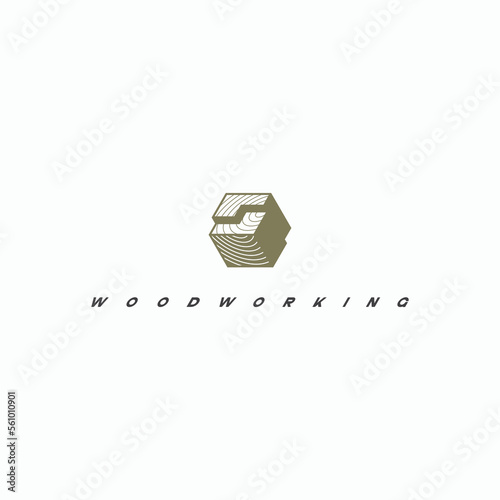 
illustration consisting of a picture of a piece of wood and the inscription "woodworking" in the form of a symbol or logo