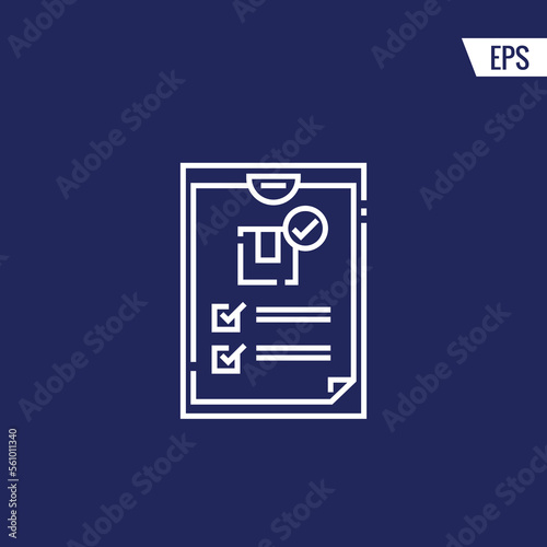 checklist icon illustration sign solid art icon isolated on white background. filled symbol in a simple flat trendy modern style for your website design, logo, and mobile app
