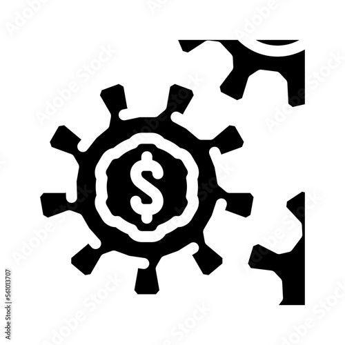 gears esg glyph icon vector. gears esg sign. isolated symbol illustration
