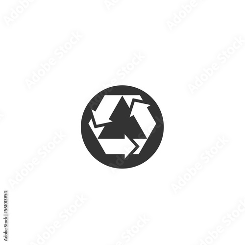 recycle vector icon illustration sign solid art icon isolated on white background. filled symbol in a simple flat trendy modern style for your website design, logo, and mobile app 