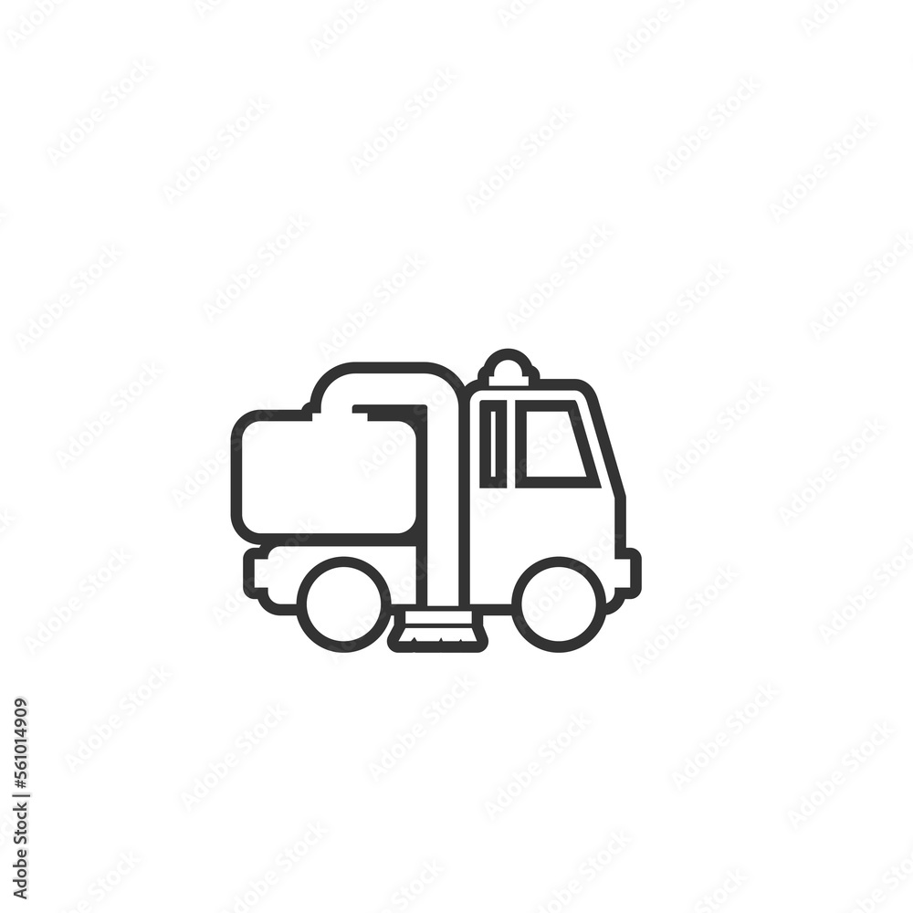 waste truck vector icon illustration sign solid art icon isolated on white background.  filled symbol in a simple flat trendy modern style for your website design, logo, and mobile app

