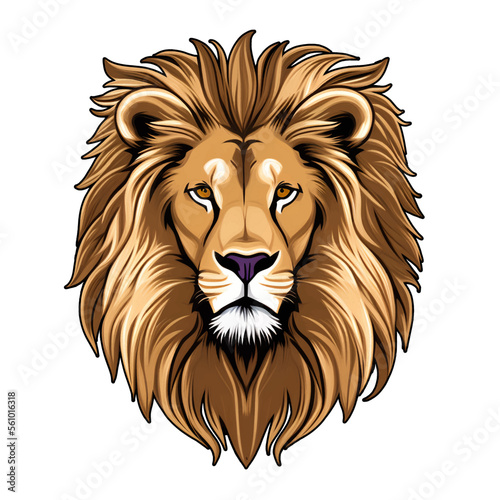 lion head drawn digital painting watercolor illustration