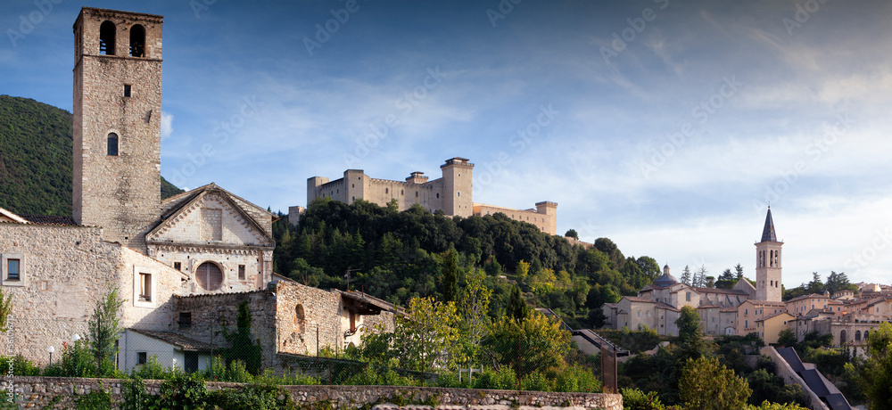 Spoleto. PG. Veduta della Rocca Albornoziana dal Monastero di San Ponziano
