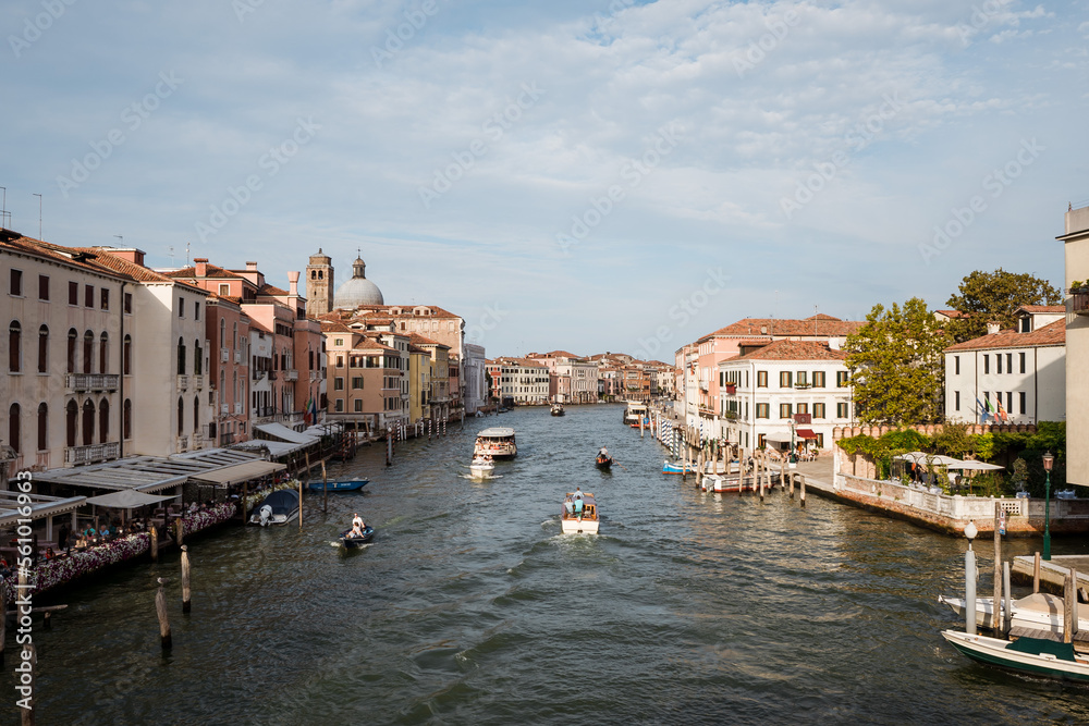 Buildings, canals and amazing architecture of the old city of Venice - Italy