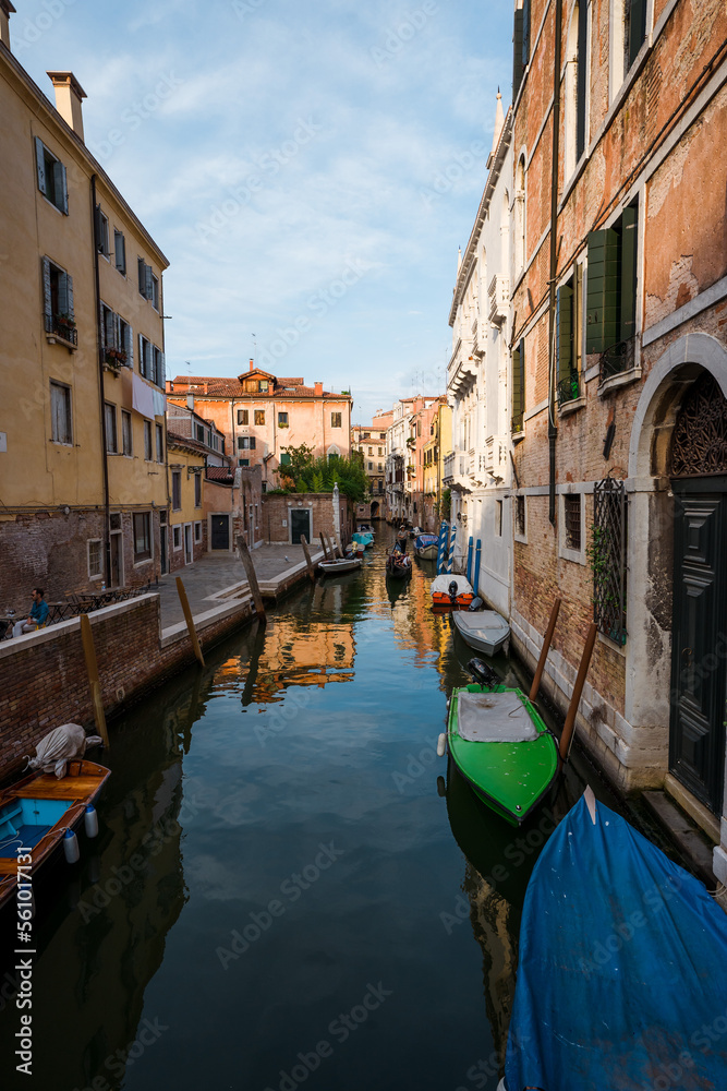 Buildings, canals and amazing architecture of the old city of Venice - Italy