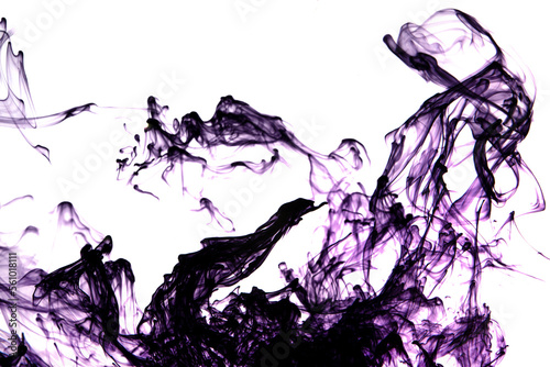 Abstract background picture with purple ink dissolving in water 