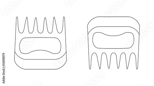 The best Meat Claws or meat shredder claw, outline flat icon, isolated on white background. Vector illustration in trendy style. Editable graphic resources for many purposes. 