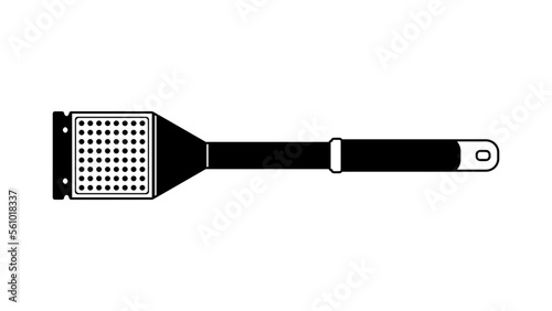 The best BBQ Cleaning Brush, simple black flat icon, isolated on white background. Vector illustration in trendy style. Editable graphic resources for many purposes. 