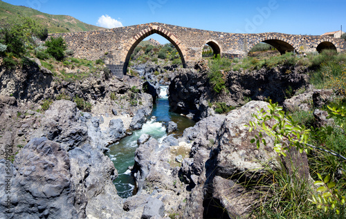 Принти на полотні Adrano, Catania.Ponte dei Saraceni