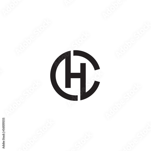 Letter CH or HC logo or icon design