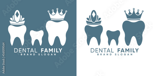 King of  Dental clinic Family with modern style premium vector