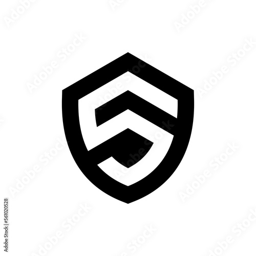 Shield Initial Letter S logo design