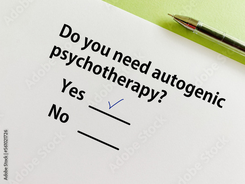 Questionnaire about counseling and therapy