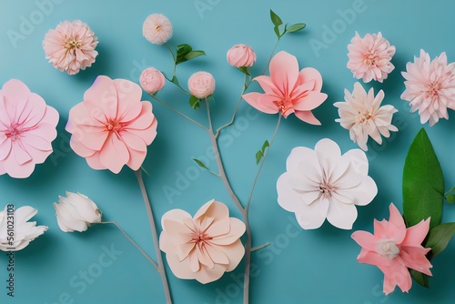 flower bouquet, green leaves, branches bouquet collection. pattern of decorative elements.