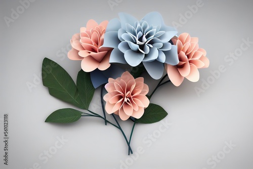 flower bouquet, green leaves, branches bouquet collection. pattern of decorative elements.