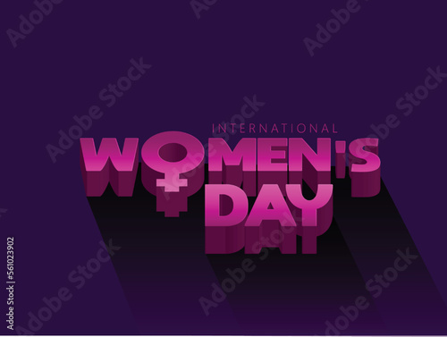 International Women's Day with Text 8 March 